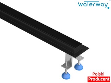 Линейный слив черный низкий узкий Waterway 80 см