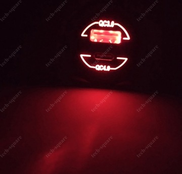 Gniazdo montażowe USB Fast Charger QC3.0 + QC4.0 12/24V 5A 60W