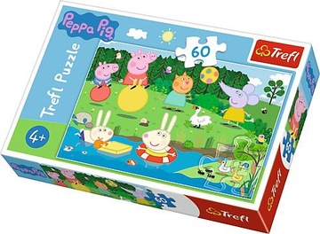 Puzzle Trefl Świnka Peppa 60 elementów Puzzle Świnka Peppa Wakacyjna zabawa
