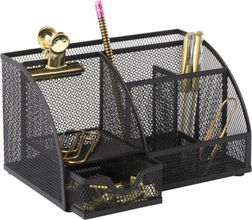 Металлический настольный ящик, органайзер, 5 отделений, выдвижной ящик.