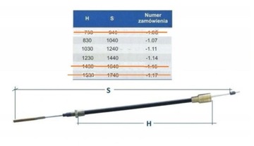Тормозной трос KNOTT оригинал неизвестен 830/1040