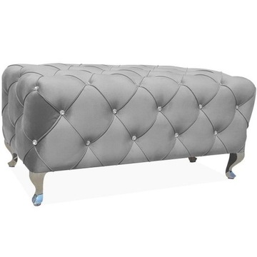 Puf-Ławka Hestia Velvet Szary Bluvel 14 Salon