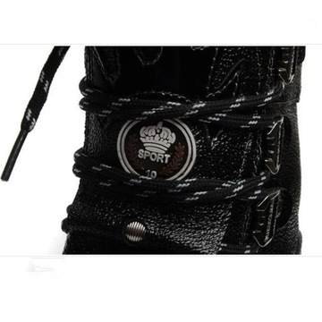 Мужские военные ботинки, мотоциклетные ботинки из натуральной кожи, мужские ботинки в стиле панк, теплые