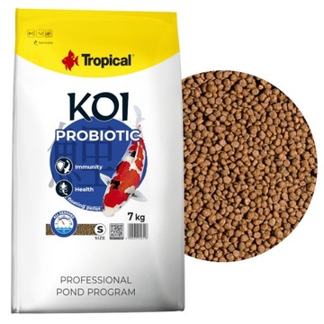 Tropical Koi Probiotic Pellet S 7kg Pokarm probiotyczny dla karpi Koi oczko
