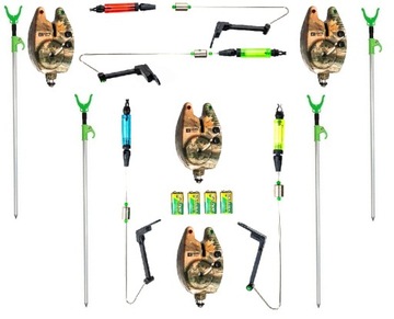 4x sygnalizator brań Karp 4x Podpórka 4x Swinger