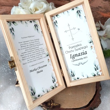 Сувенир таинства крещения с ангелом.