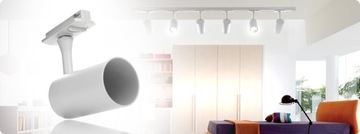 РЕЛЬСОВОЕ ОСВЕЩЕНИЕ РЕЛЬСОВЫЙ СВЕТИЛЬНИК LED GU10 ЛАМПА БЕЛАЯ