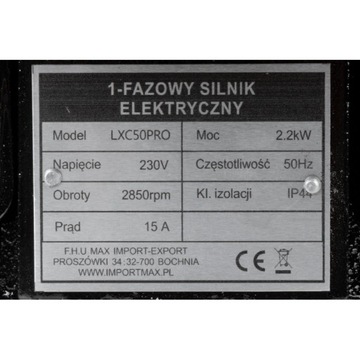 ОДНОФАЗНЫЙ ЭЛЕКТРОДВИГАТЕЛЬ 2,2 кВт 2850 об/мин LXC50PRO