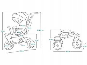ROWEREK TRÓJKOŁOWY 2w1 LIONELO KORI WOLNE KOŁO