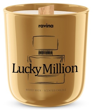 Świeca sojowa zapach LADY MILLION drewniany knot