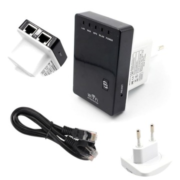 Wzmacniacz sygnału WIFI REPEATER LAN RJ-45 300Mbps router access point brid
