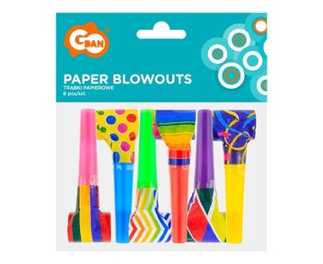 Свистки на день рождения Трубы Выдвижные для вечеринок Разноцветные 6 шт.