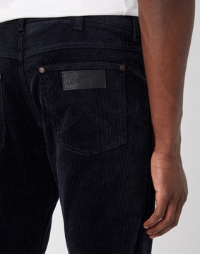 Wrangler LARSTON SLIM Dark Navy DOPASOWANE GRANATOWE SZTRUKSY W34 L34