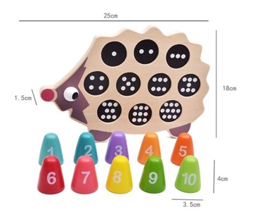 ЗАГАДКА «ДЕРЕВЯННЫЙ ЕЖИК МОНТЕССОРИ» ОБУЧАЮЩИЕ ЦИФРЫ
