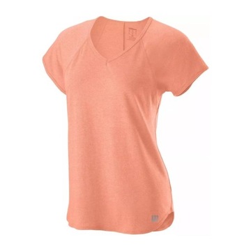 KOSZULKA DAMSKA WILSON TRAINING V-NECK PAPAYA L