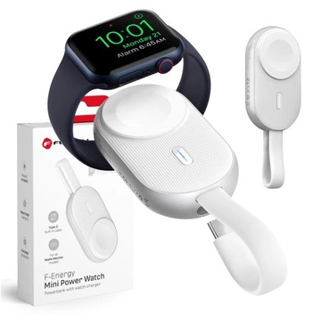 FORCELL Powerbank Mini Power Watch 1200mAh do Apple Watch + kabel USB-C