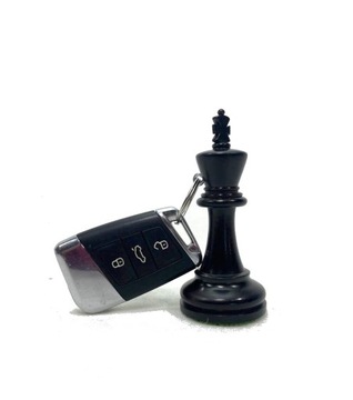 Brelok Prawdziwa Figura Szachowa KRÓL Drewno Handmade Indie Auto Dom Klucze