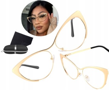 Линзы Cat для компьютера Золотая оправа для глаз Очки Cat Очки синего света