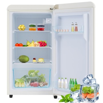 MINILODÓWKA JEDNODRZWIOWA 76L, OŚWIETLENIE LED, REGULOWANE NÓŻKI