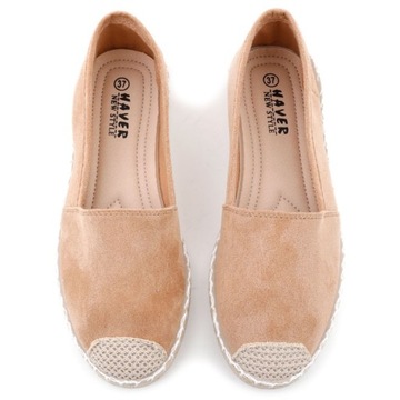 Camel Espadrilles Женские кроссовки скользить -в обуви Eco -leather удобно