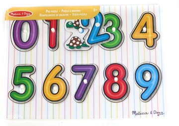 MELISSA DOUG DREWNIANE PUZZLE NAUKA LICZB CYFR