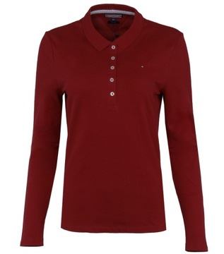 TOMMY HILFIGER polo damskie, czerwone, slim, XXL