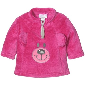 BLUZA SWETEREK PLUSZOWY MIŚ 9-12 MCY 74 CM RÓŻOWY