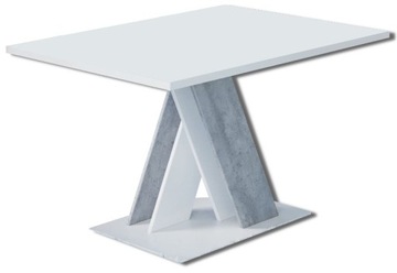 Ława Stolik Kawowy Biały+Beton Nogi X 120/60/60 cm