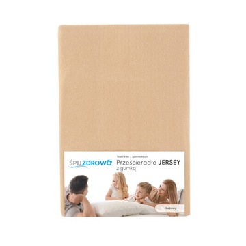 Prześcieradło JERSEY 100% bawełna z gumką 140x200