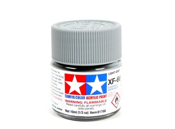 MODELARSKA FARBA AKRYLOWA SZARA MATOWA TAMIYA 10ml XF-66 LIGHT GREY (MATT)