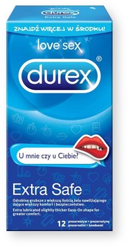 Durex Extra Safe, prezerwatywy, 12 szt.