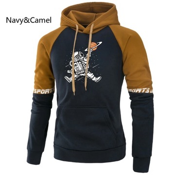 Spoof Planet Spaceman Dunk Print Hoodie Mens Carto