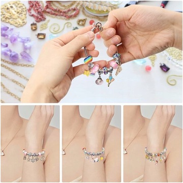 Koraliki do bransoletek ZESTAW KORALIKÓW DO ROBIENIA BRANSOLETEK BIŻUTERII