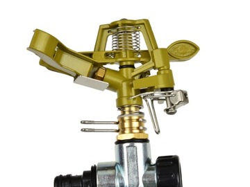 СПРИНКЛЕР ДЛЯ САДОВ ИМПУЛЬСНЫЙ ВРАЩАЮЩИЙСЯ ДОЖДЕВАТЕЛЬ 360° МЕТАЛЛ GEKO