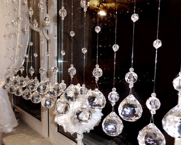 BALL BEADS макароны для штор кристаллы 40см KN