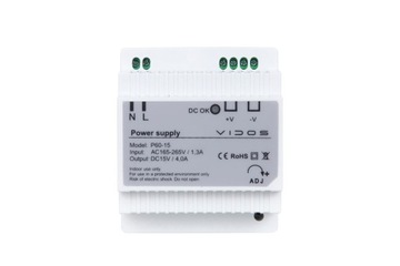 Zasilacz VIDOS P60/15 14,5V 4A na szynę DIN