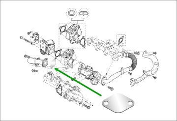 Заглушка EGR RENAULT 2.3 dCi OPEL 2.3 CDTi