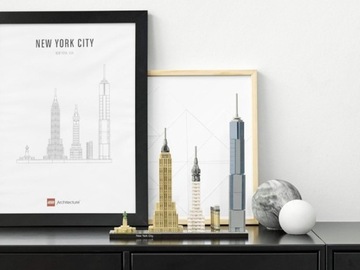 НАБОР LEGO ARCHITECTURE New York 21028 НОВЫЙ 12+ ЗНАЧОК ГОРОДСКИХ КЛОКОВ НЬЮ-ЙОРКА