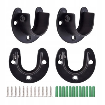 4x кронштейн для крепления держателя труб для гардероба