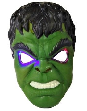 MASKA HULK ŚWIECI LED STRÓJ Kostium AVENGERS