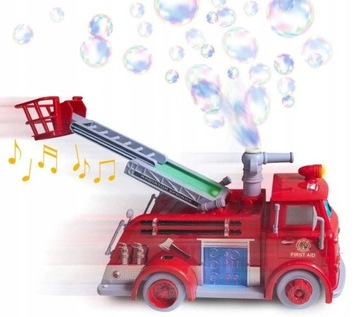 БОЛЬШАЯ ПОЖАРНАЯ МАШИНА АВТОМОБИЛЬ ПОЖАРНАЯ МАРКА ПУТЬ МЫЛЬНЫЕ ПУЗЫРЬИ + ЖИДКОСТЬ