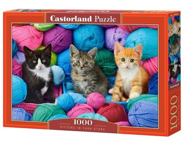 Puzzle Castorland koty kot włóczka 1000 puzzli