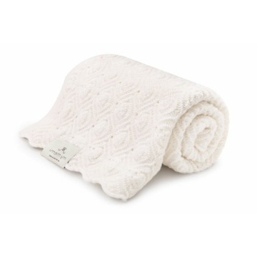Kocyk Pearl cream merino ze 100% wełny - MY MEMI