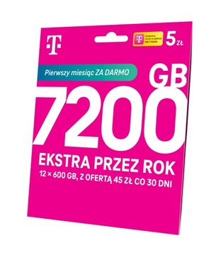 Starter T-Mobile 5 Zestaw Starterów T-MOBILE na kartę zestaw 5 x 5zł
