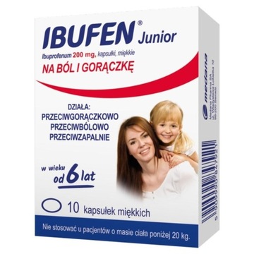 Ibufen Junior 200 mg, 10 kaps.