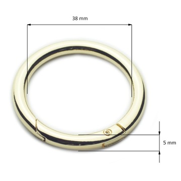 Открывающееся металлическое кольцо для сумок с дужкой 38/5.