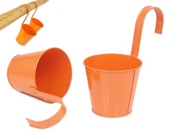 duża DONICZKA BALKONOWA wisząca pomarańczowa 16 cm