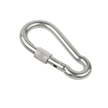 Оцинкованный карабин с замком для альпинизма и строительства 6 мм/70 мм, 150 кг