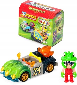 T-RACERS GLOW RACE SERIA 4 AUTKO + FIGURKA POJAZD