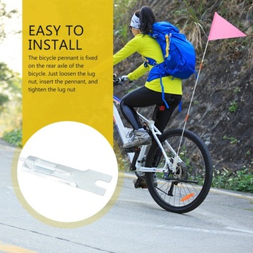 1 Set of Bike Safety Flag with Pole Bike